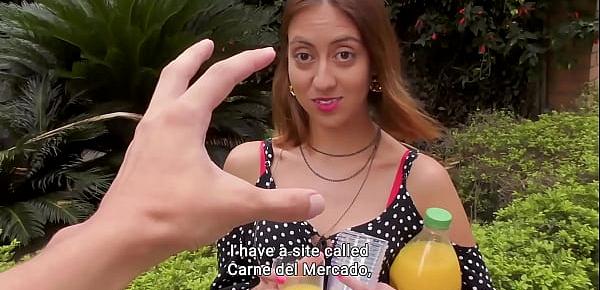  CARNE DEL MERCADO - Karol Higuita Alex Moreno - Delicious Teen Latina Takes A Big Cock After Work